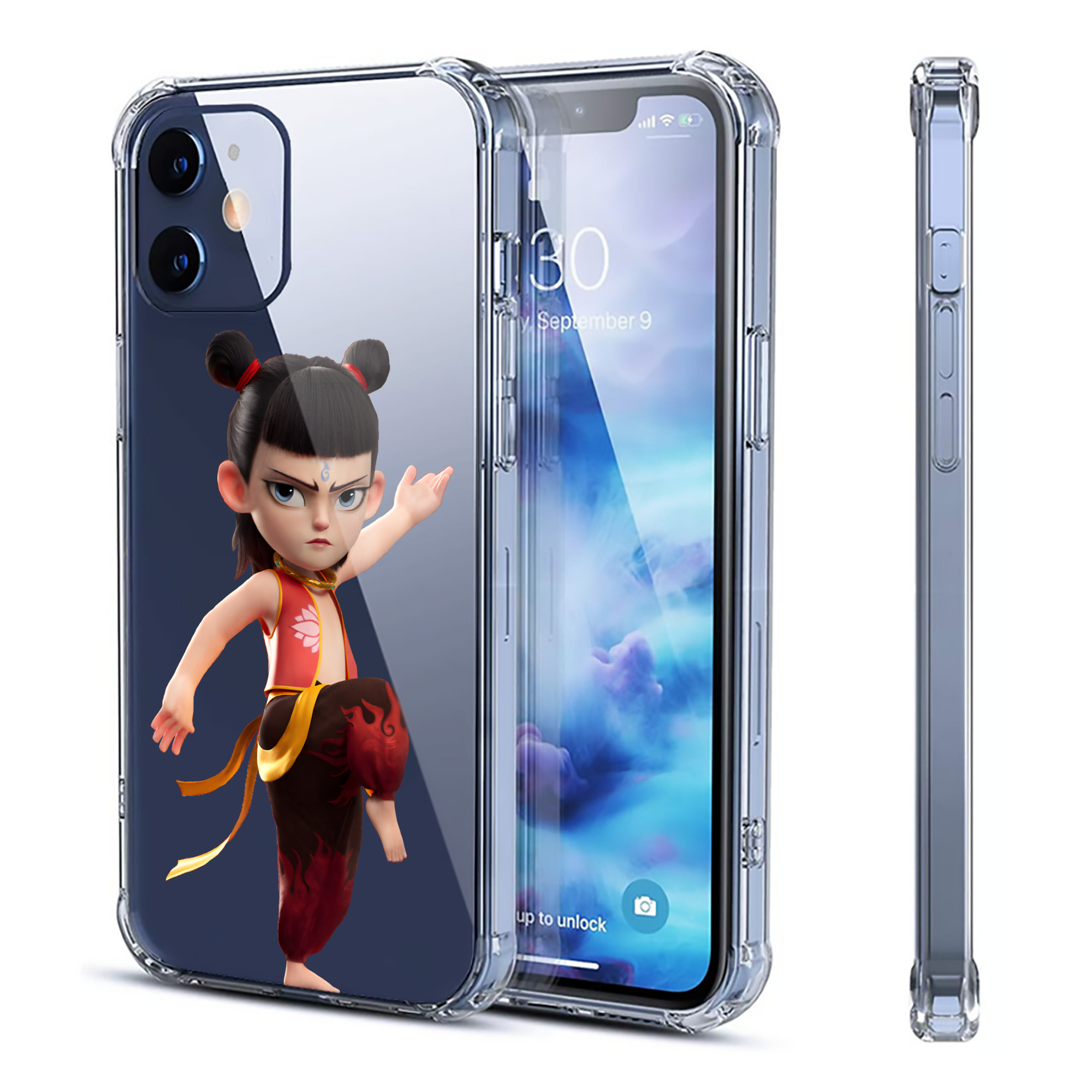 （画像用） Ne Zha 2 ナタ 魔童の大暴れ 【iPhone 12シリーズ対応】透明スマホケース（クリアソフトケース）